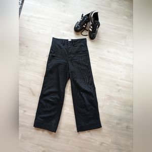Gap high waist wide leg crop jean